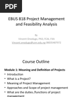 ESUT BUS 818 Project Management and Feasibility Analysis