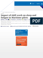 Impact of Shift Work On Sleep and Fatigue in Maritime Pilots: Ergonomics: Vol 64, No 7