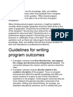 Program Outcomes and Learning Outcomes