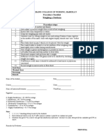 Rohilkhand College of Nursing, Bareilly Procedure Checklist Weighing A Newborn S.No. Procedure Steps