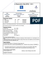 Electronic Reservation Slip (ERS) : 4648550821 22622/CAPE RMM EXP Sleeper Class (SL)