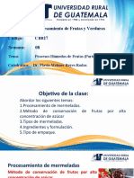 Curso: Procesamiento de Frutas y Verduras. Clase 8. CB027. Procesos Húmedos de Frutas (Parte I) 