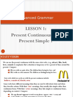 Lesson 1 - Present Continuous Tense and Simple Present Tense 1