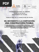 Del Movimiento a La Composición. Una Construcción Posible - Argañaraz L. B