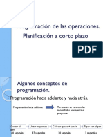 3 Programación de Las Operaciones - Planificación A Corto Plazo