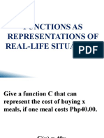 FUNCTIONS AS REPRESENTATIONS OF REAL-LIFE SITUATIONS