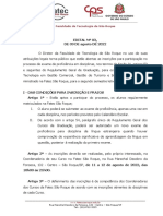 Processo de exames de proficiência na Fatec São Roque