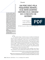 Um Percurso Pela Psiquiatria Infantil: Dos Antecedentes Históricos À Origem Do Conceito de Autismo