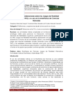 Algunas Consideraciones Sobre Los ARG y Su Uso en La Enseñanza de Ciencias Naturales