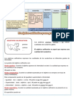 El Adjetivo Calificativo y Sus Grados