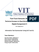 NLP DL text summarizer using T5 transformer