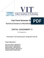 Fast-Track Semester 2022: Digital Assignment-5