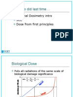 What We Did Last Time : Internal Dosimetry Intro SEE Dose From First Principles