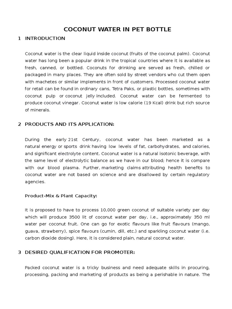 Coconut Plant Setup PDF Water Coconut