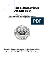 Machine Drawing AutoCAD