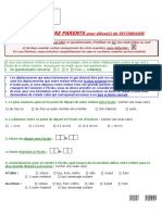 Pds Questionnaire Parents Secondaire