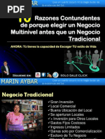 10 Razones Contundentes de Porque Elegir Un Negocio Multinivel Antes Que Un Negocio Tradicional