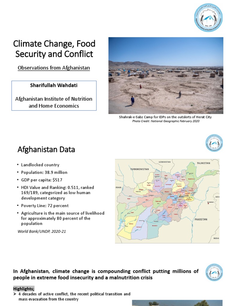 Climate Change and Food Security in Afghanistan | PDF | Food Security ...