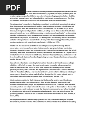 counseling assignment 2