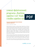 Dokazi Djelotvornosti Programa Rastimo Zajedno I Mi": Kako Smo I Koliko Zajedno Narasli?