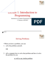 Introduction To Computer Programming (802201) 1 Trimester, 2022/2023