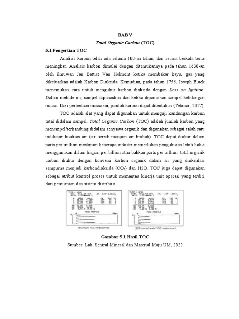 Analisis Total Organic Carbon (TOC) | PDF | Teknologi & Rekayasa