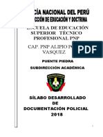 Silabo Documentacion 2018