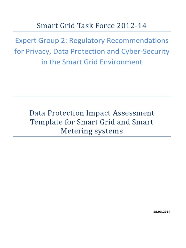 Smart Grid DPIA Template Guide | PDF | Electrical Grid | Smart Grid