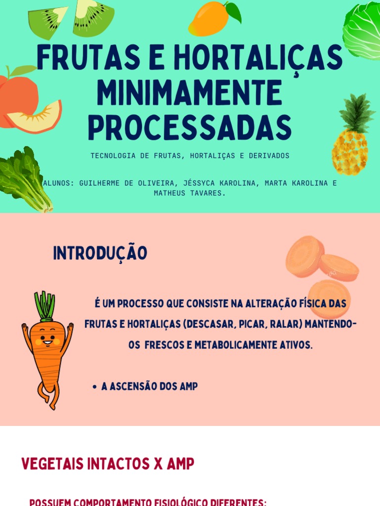 Frutas e hortaliças minimamente processadas | PDF | Pós-colheita ...