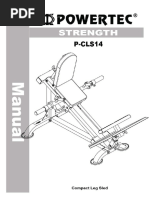 P CLS14 Powertec Compact Leg Sled Manual