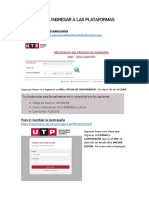 Manual para Ingresar A Las Plataformas