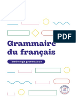 Terminologie grammaticale 2021