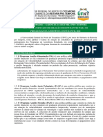 Edital UNIFICADO #001-2021 - UFNT - Programas Da Assistência Estudantil 2021