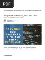 30 Python Best Practices, Tips, and Tricks by Erik Van Baaren Python Land Medium