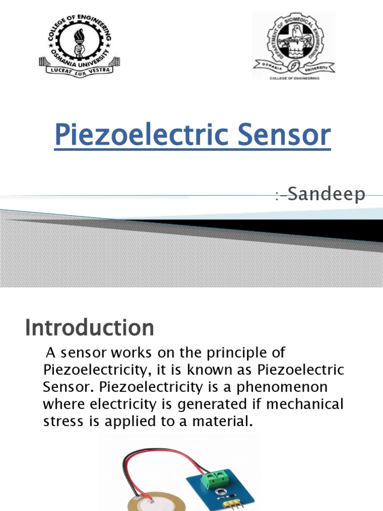 Piezoelectric Sensor Applications and Working | PDF