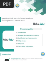 Specialized Full Stack Software Developer Training Introduction Series 01