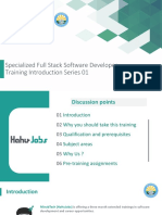 Specialized Full Stack Software Developer Training Introduction Series 01