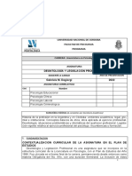 Programa Deontologia y Legislación Profesional - 2022 - BC