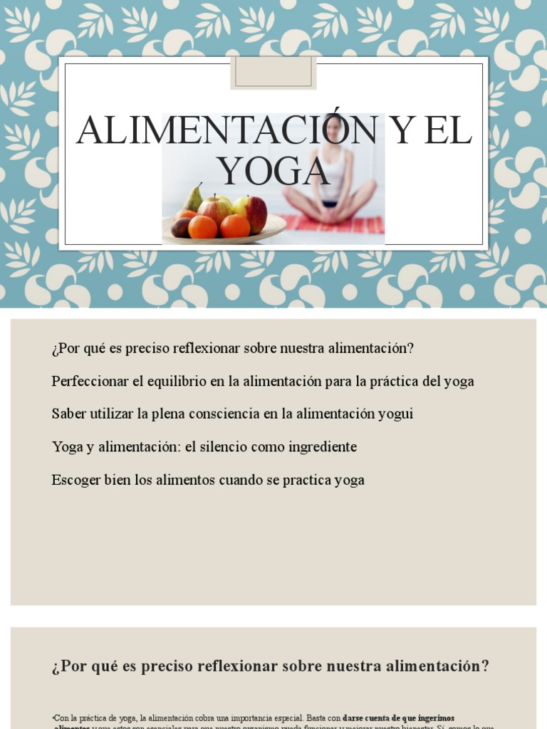 Yoga y Alimentación: Equilibrio y Consciencia | PDF | Alimentos | Yoga