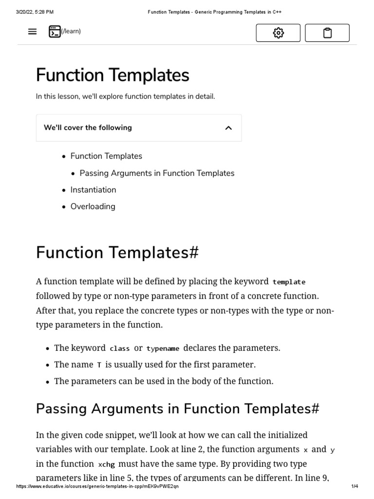 Generic Programming PDF C++ Parameter Programming)