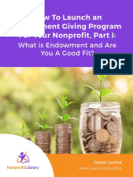 How To Launch An Endowment Giving Program For Your Nonprofit, Part I