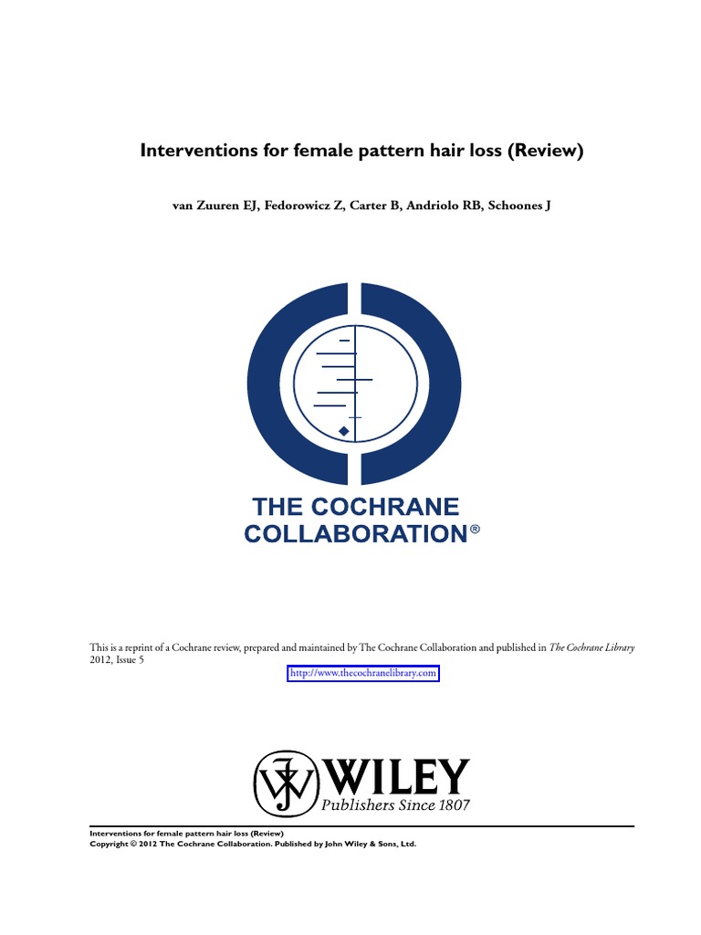 Interventions For Female Pattern Hair Lose PDF Hair Loss Clinical Medicine