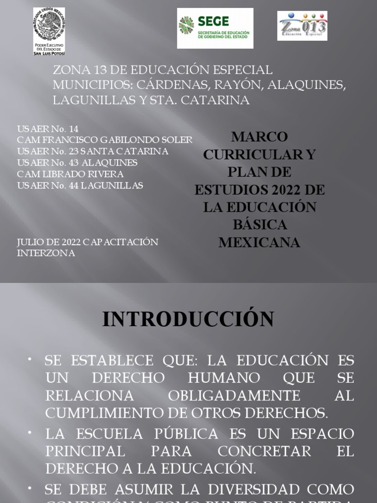Marco Curricular y Plan de Estudios 2022 | PDF | Plan de estudios ...