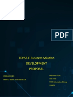 TOPSS E-Business Solution Development Proposal: Prepared By: Pepito "Nite" Guerrero JR