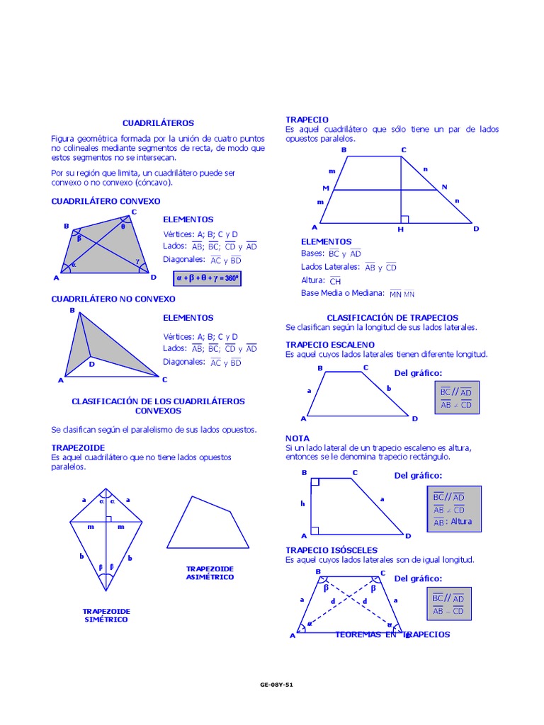 Cuadriláteros: Teoría y Ejercicios | PDF | Rectángulo | Matemática ...