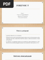 Forensic 5: Group 1 Parts of A Polygraph Machine Manual and Computerize Parts and Its Functions