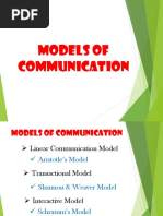 Models of Communication