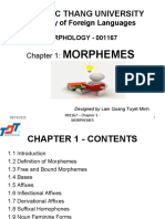 Morphology - Chapter 1 - Morphemes