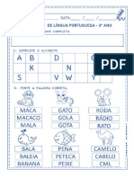 Aval. Port e Mat 2° Ano