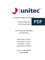 InformeFinal - Plan de Comunicación Estratégica - Radio Marcala